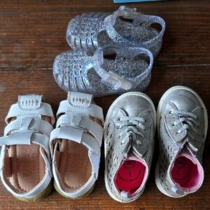 🩰👟 SET OF 3 PAIRS, SIZE 5 TODDLER GIRL SHOES, GREAT CONDITION